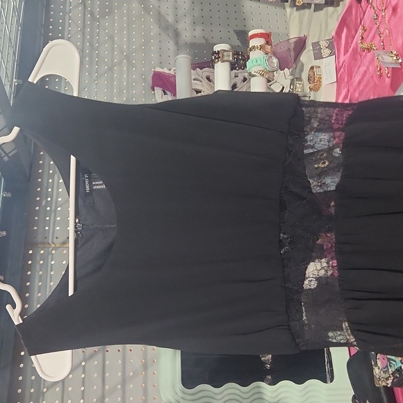 Black High-Low Lace Formal Dress by Forever 21 - Size Medium - Picture 2 of 8